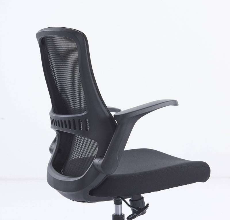 Black Adjustable Height Swivel Rolling Executive Office Chair