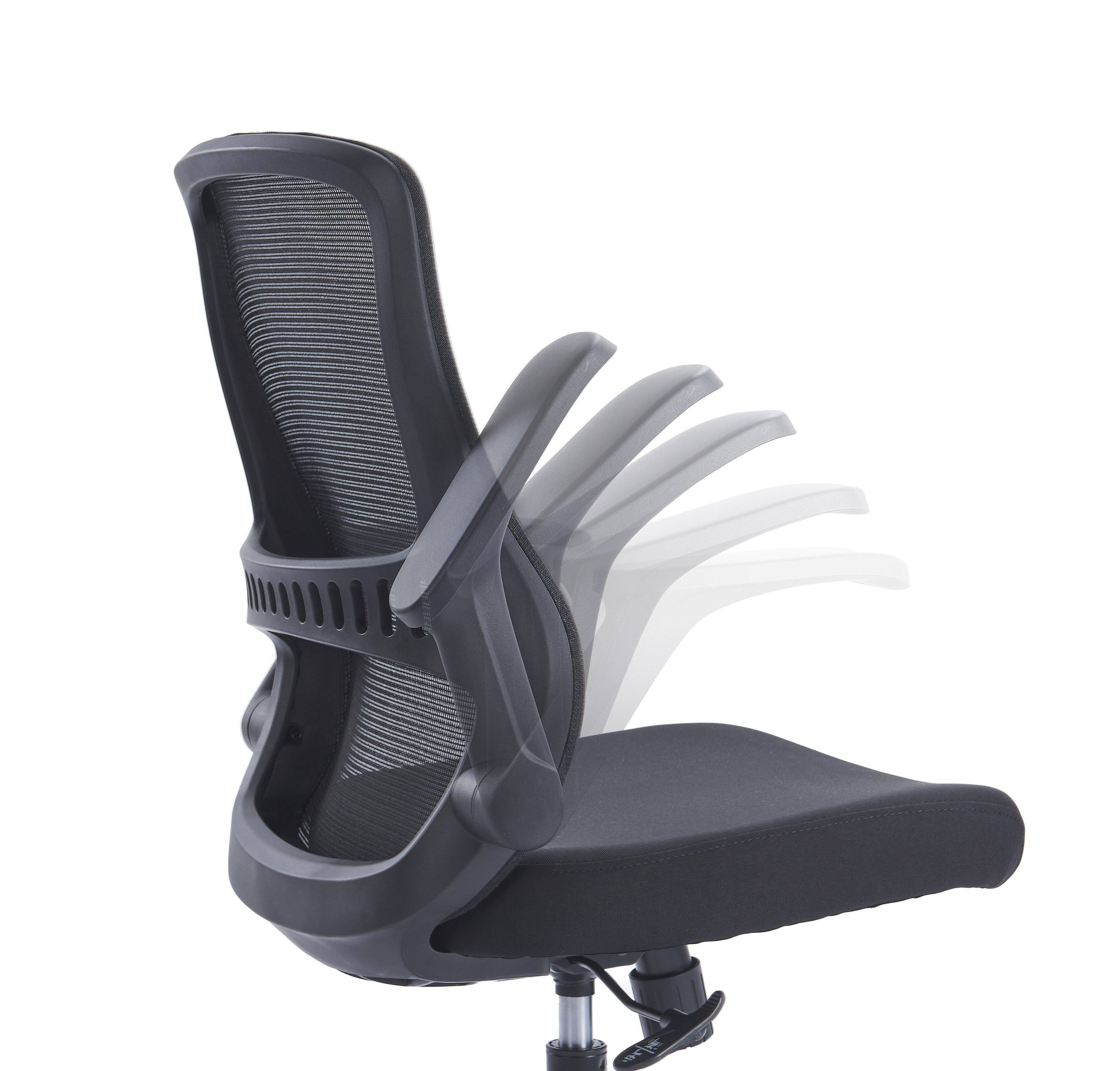 Black Adjustable Height Swivel Rolling Executive Office Chair