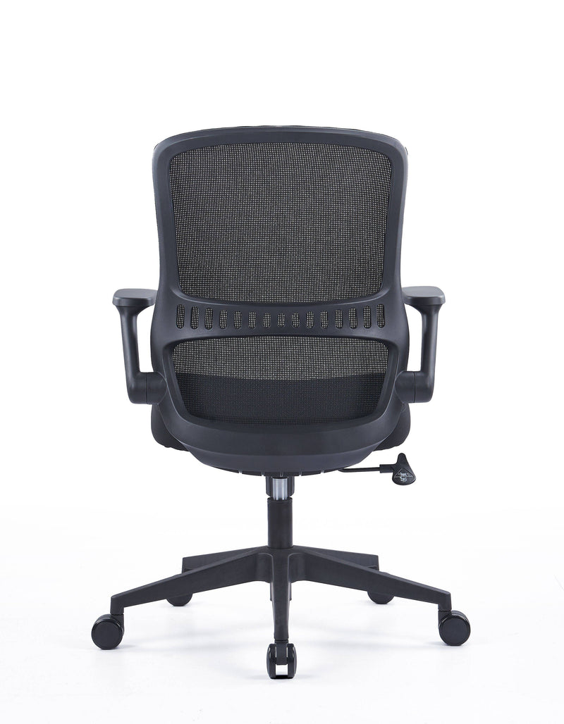 Black Adjustable Height Swivel Rolling Executive Office Chair
