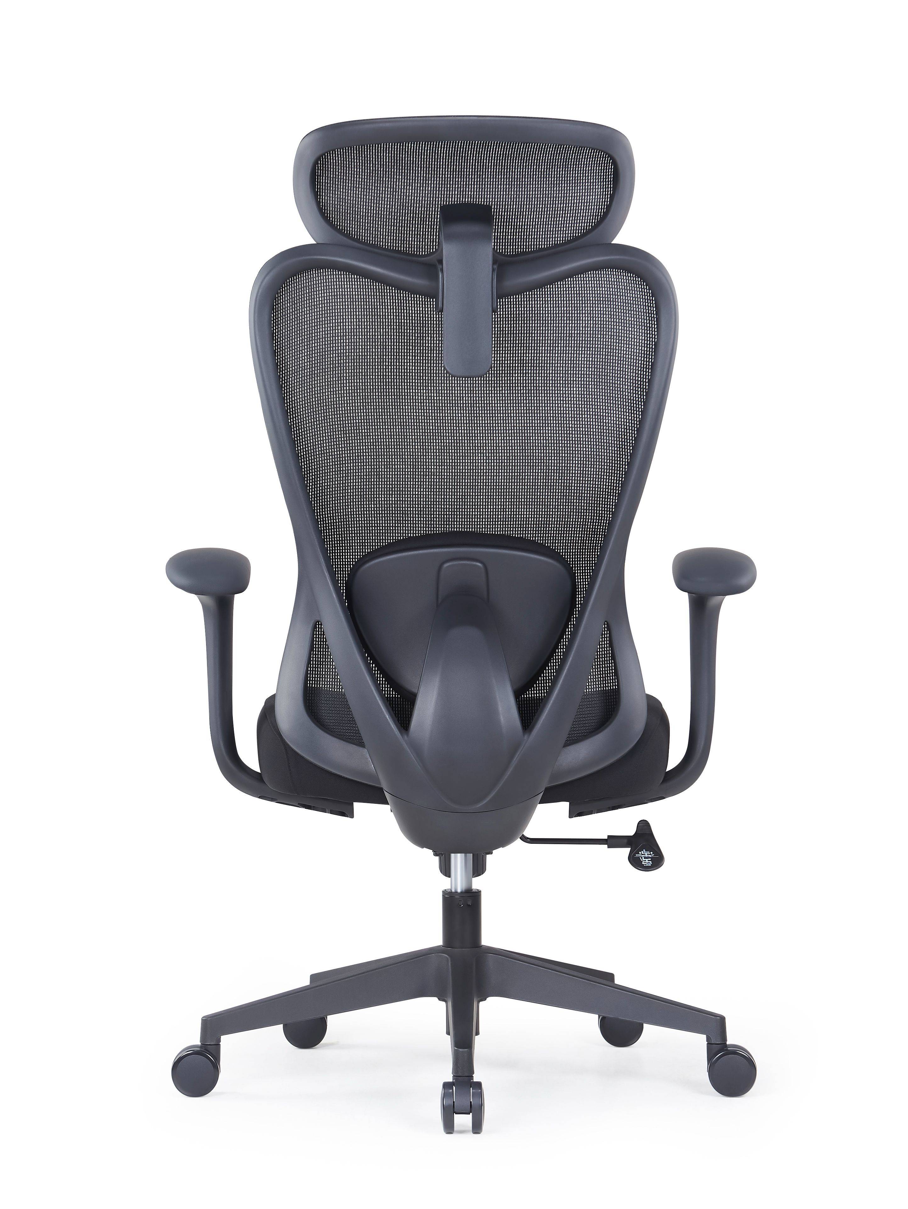 Black Adjustable Height Swivel Rolling Executive Office Chair