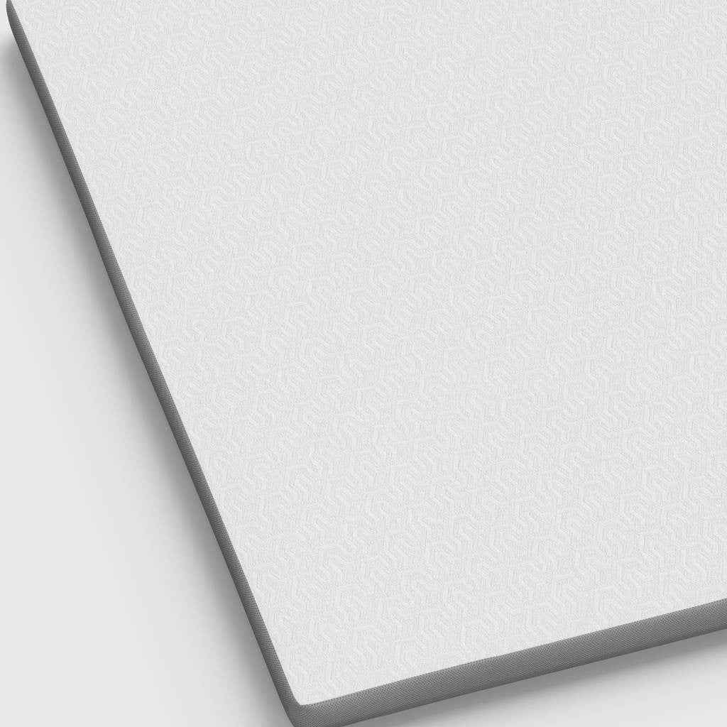 75" White Gel Memory Foam Mattress topper with Removable Cover