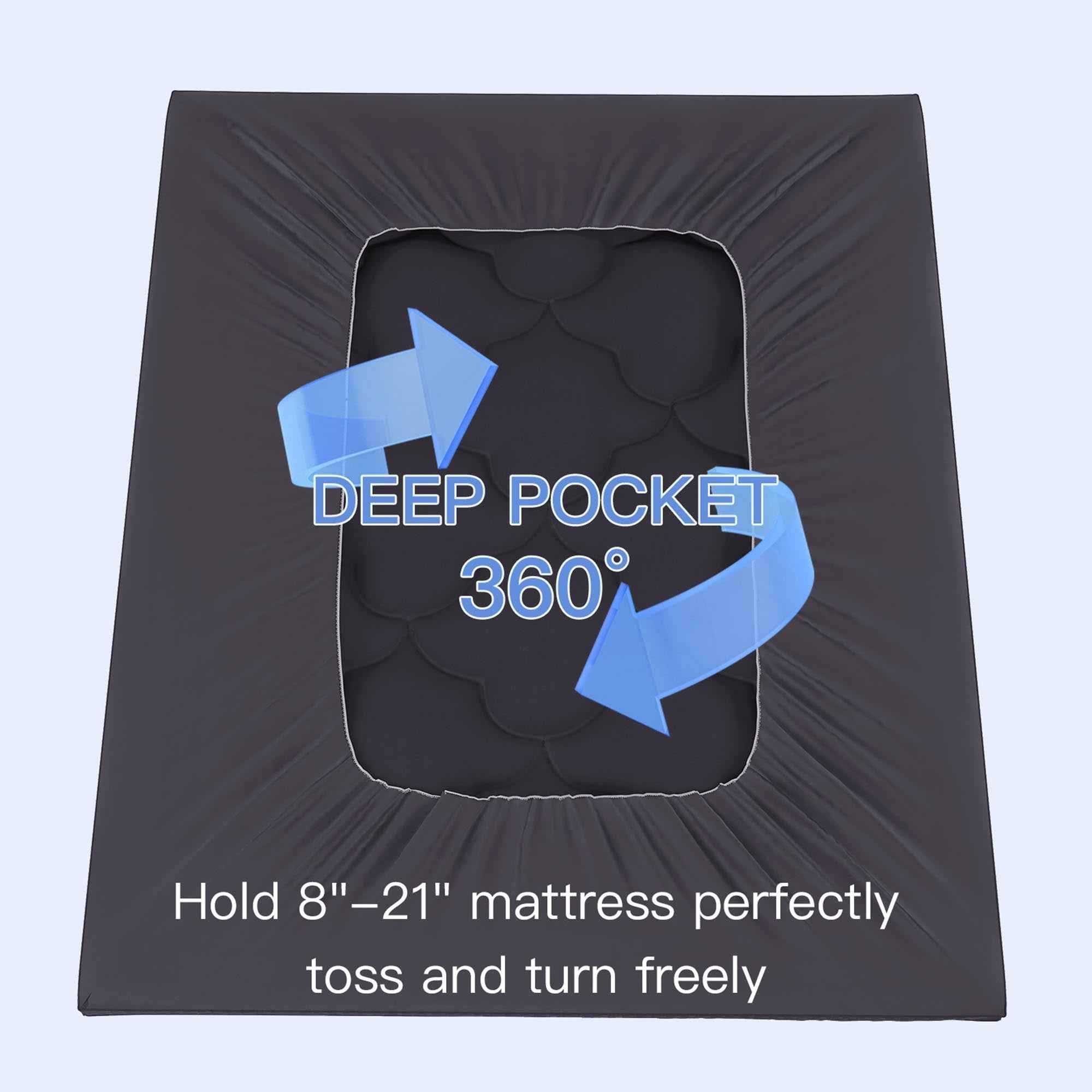 80" White Cotton Water Resistant Mattress topper with Removable Cover