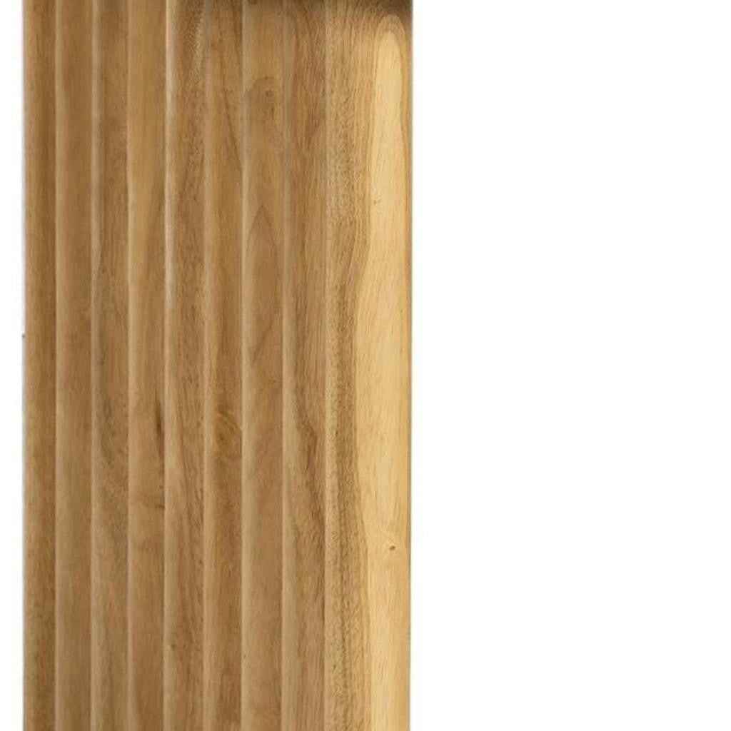 33" Yellow Solid Wood Oval Bar Table