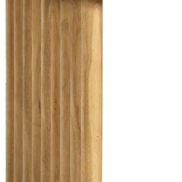 33" Yellow Solid Wood Oval Bar Table