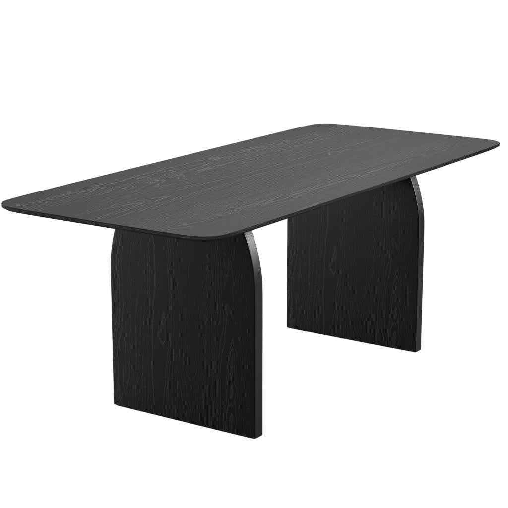 33" Black Solid Wood Rectangular Bar Table
