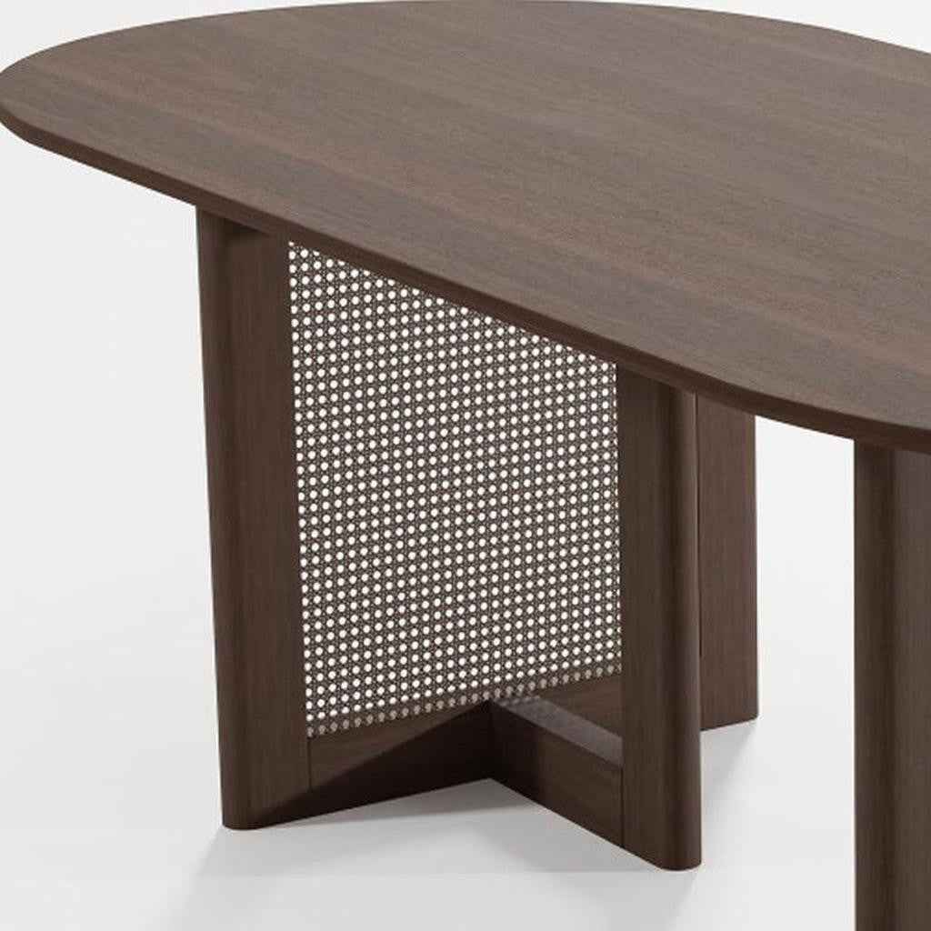 33" Brown Solid Wood Oval Bar Table