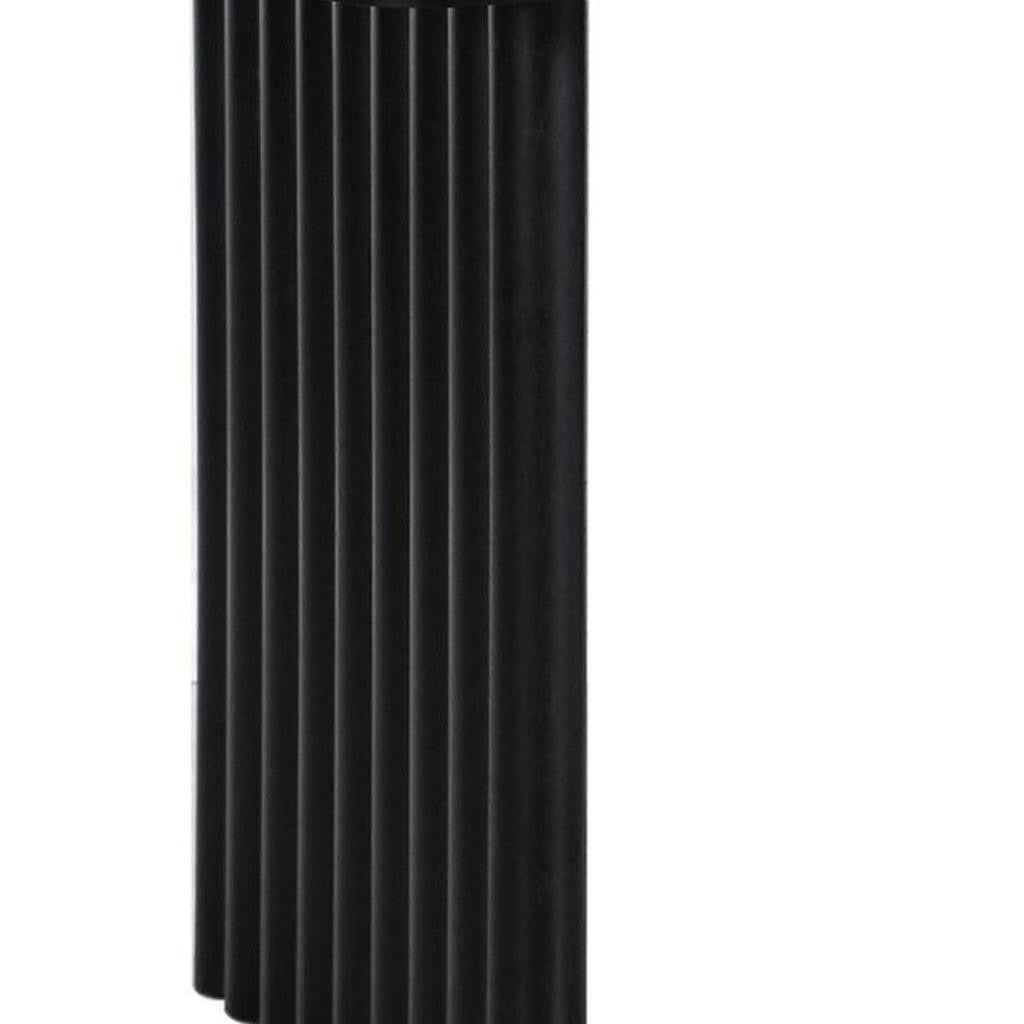 33" Black Solid Wood Oval Bar Table