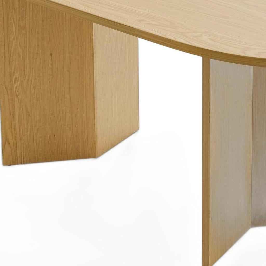 33" Yellow Solid Wood Oval Bar Table