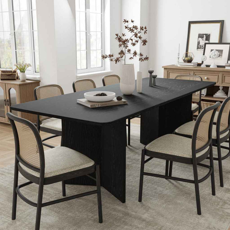 33" Black Solid Wood Rectangular Bar Table