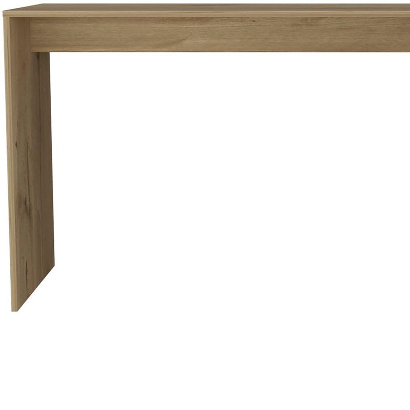 60" Oak Wood L Shape Computer Desk - Office