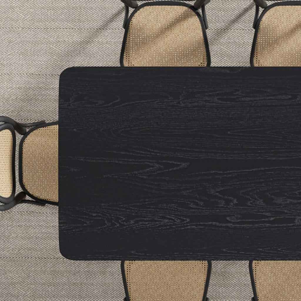 33" Black Solid Wood Rectangular Bar Table