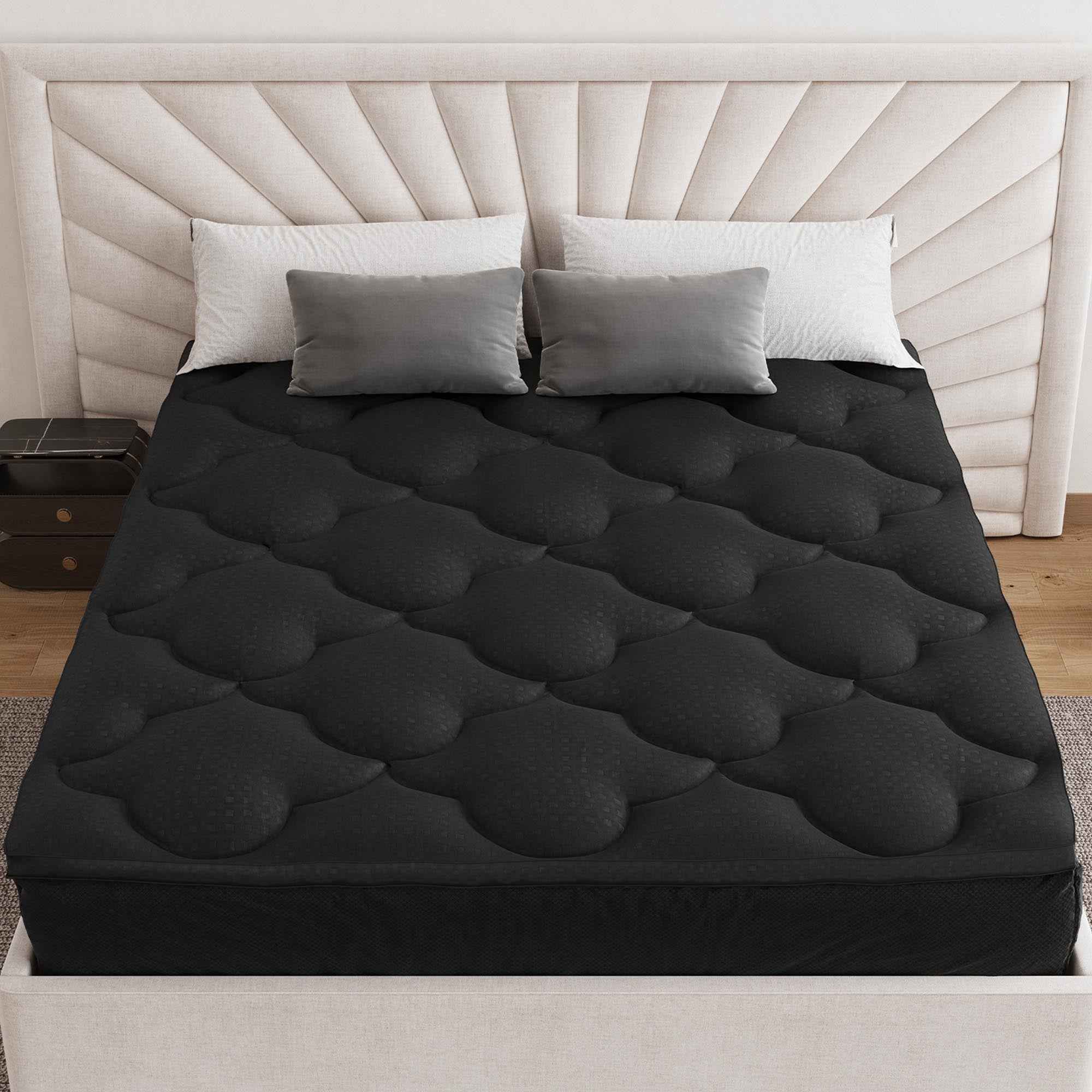 75" White Cotton Water Resistant Mattress topper with Removable Cover