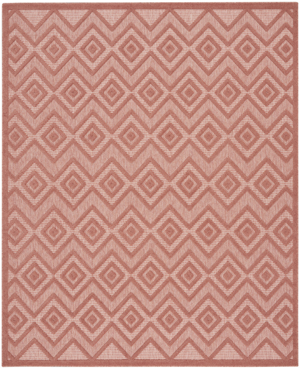 7' X 10' Orange Indoor Outdoor Area Rug - Outdoor