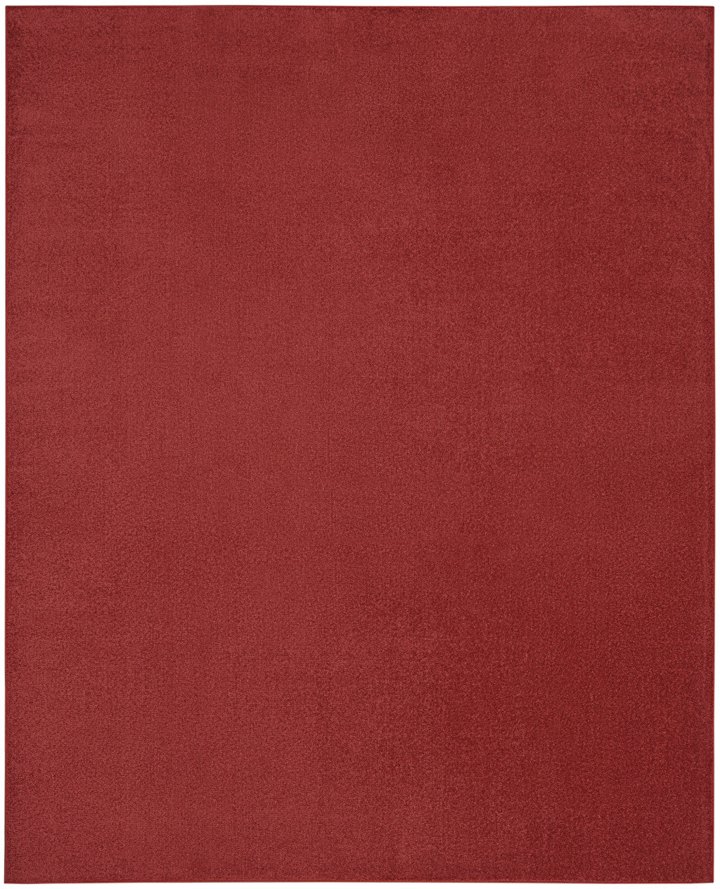 9' X 12' Brick Red Stain Resistant Indoor Outdoor Area Rug - Outdoor