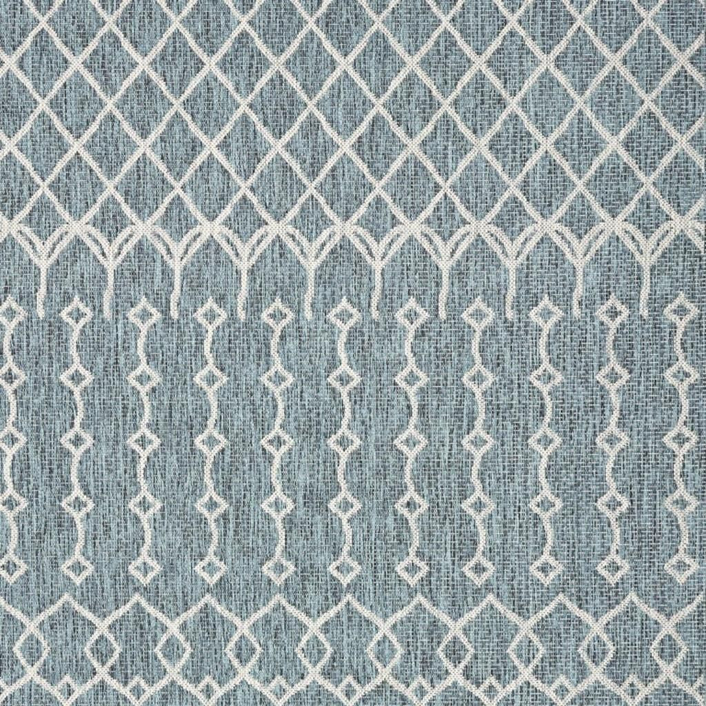 8' X 10' Blue And Gray Indoor Outdoor Area Rug - Outdoor