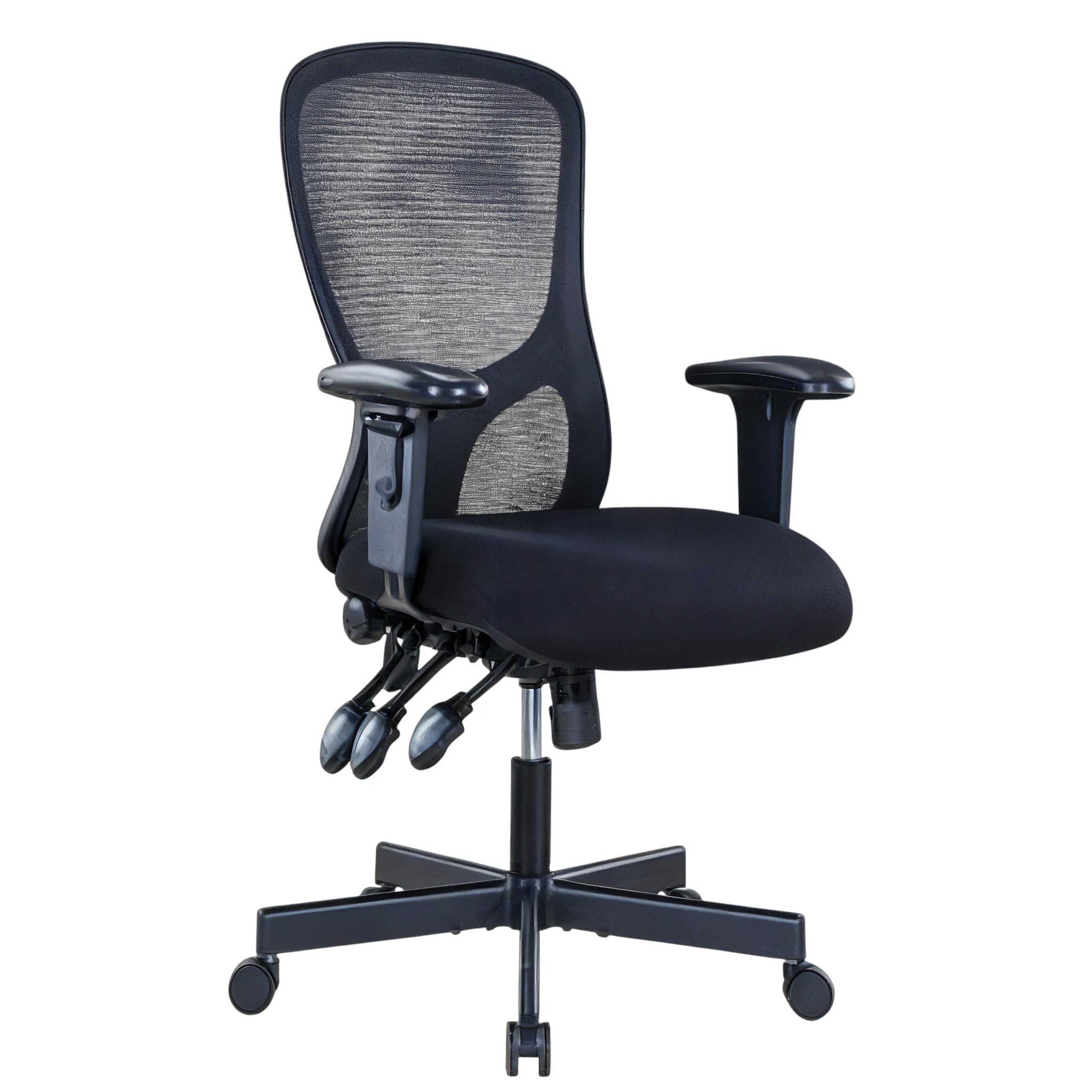 Black Adjustable Height Swivel Rolling Executive Office Chair Default Title