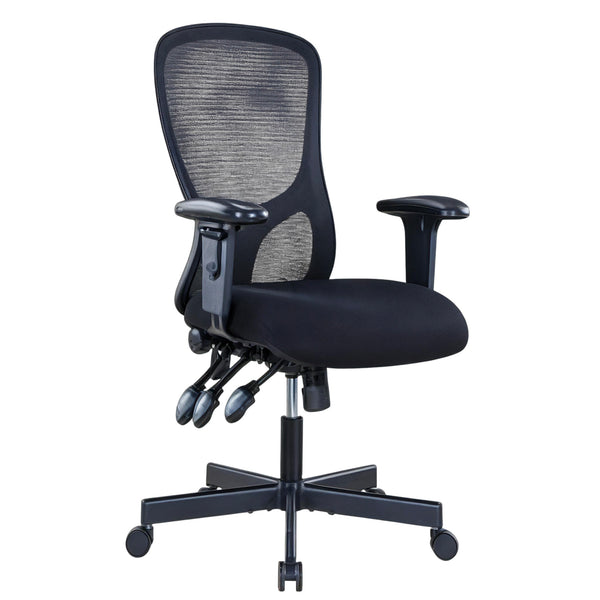 Black Adjustable Height Swivel Rolling Executive Office Chair Default Title