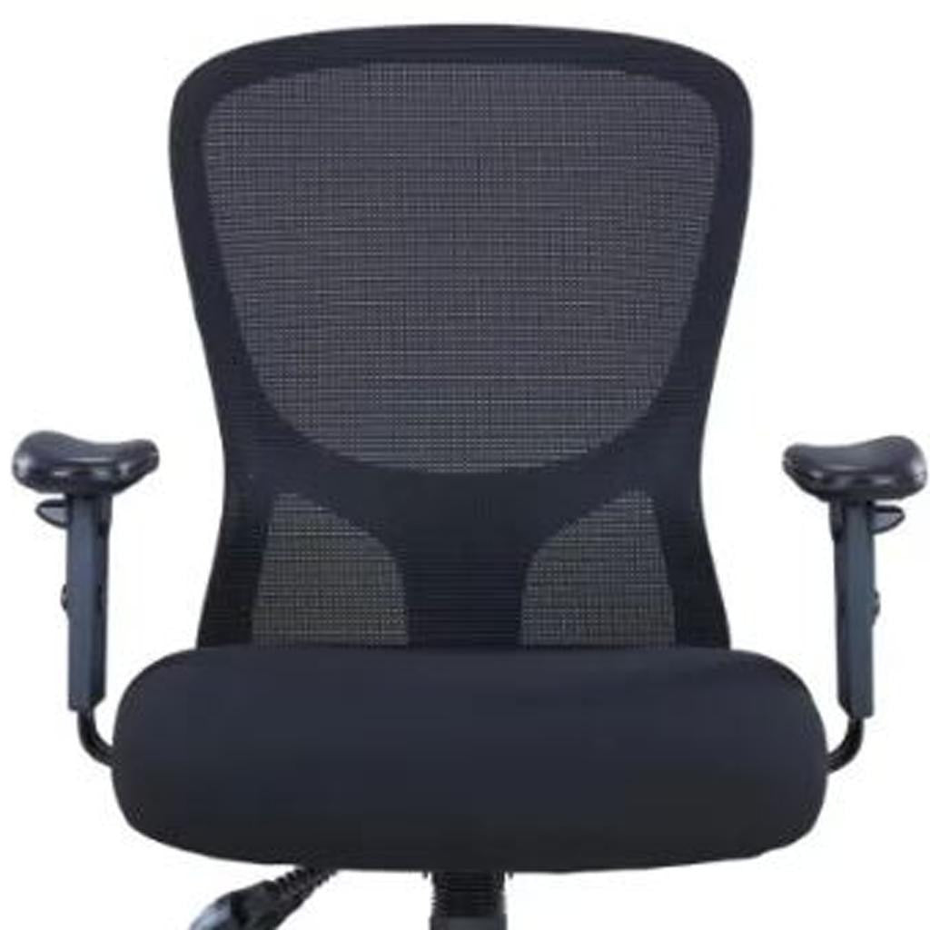 Black Adjustable Height Swivel Rolling Executive Office Chair