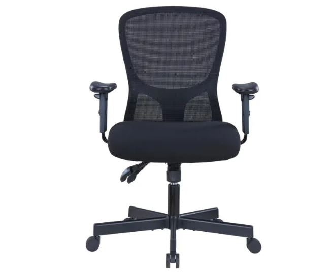 Black Adjustable Height Swivel Rolling Executive Office Chair