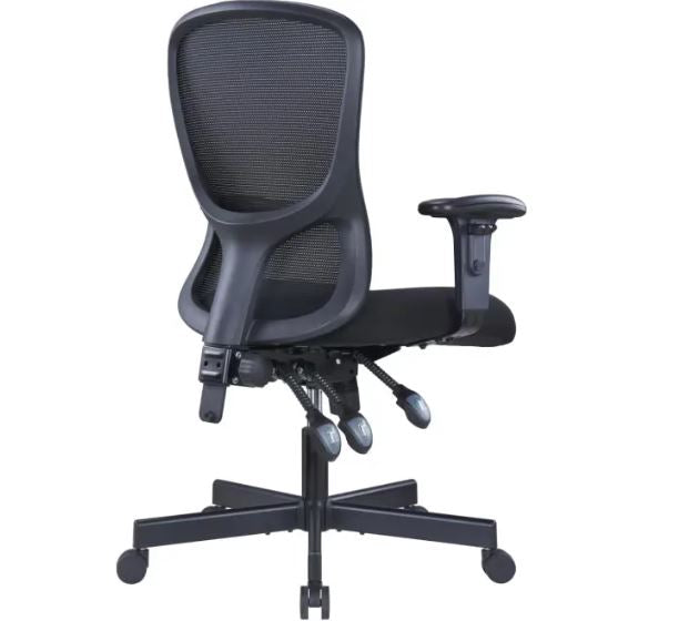 Black Adjustable Height Swivel Rolling Executive Office Chair