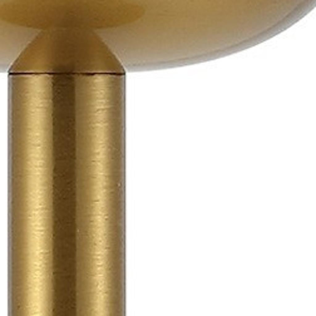 13" Gold USB Table Lamp With Empire Shade - Lighting