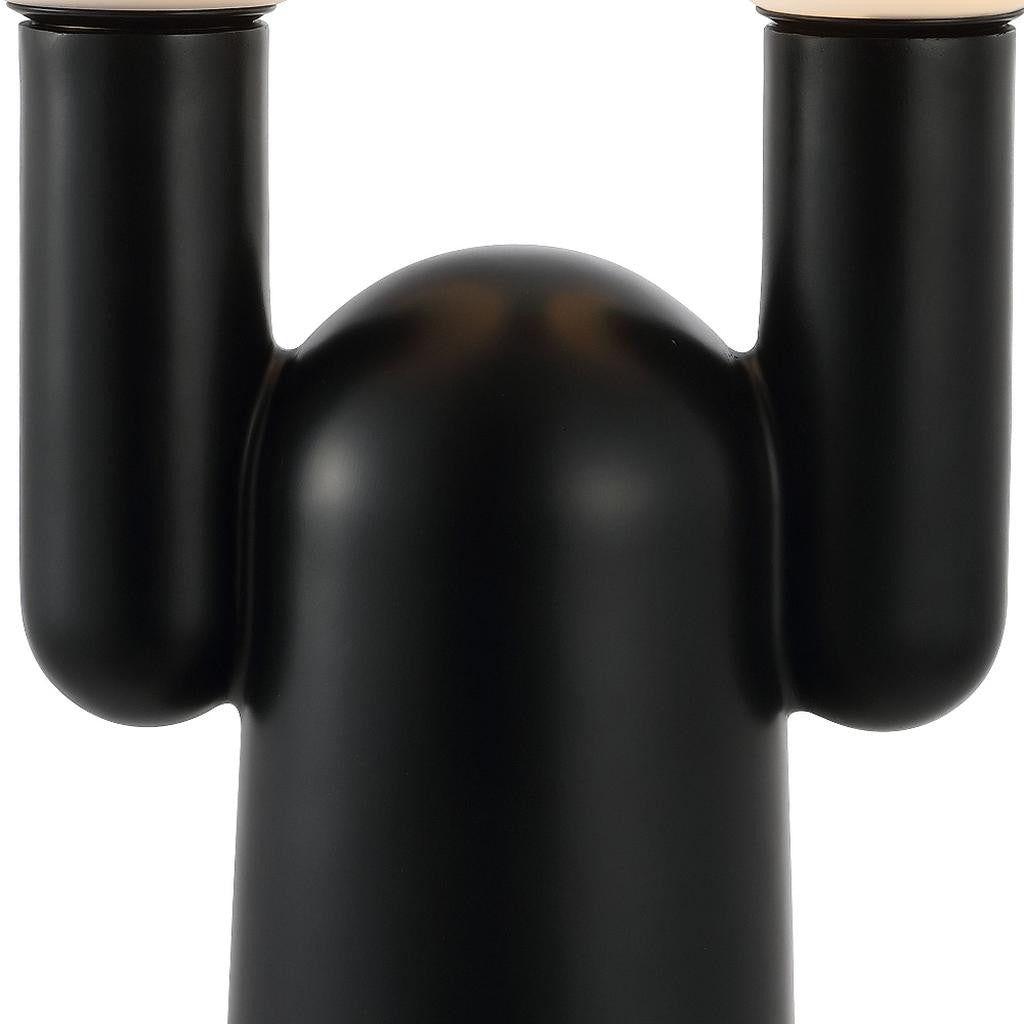 19" Black Two Light Novelty Globe Lamp - Lighting