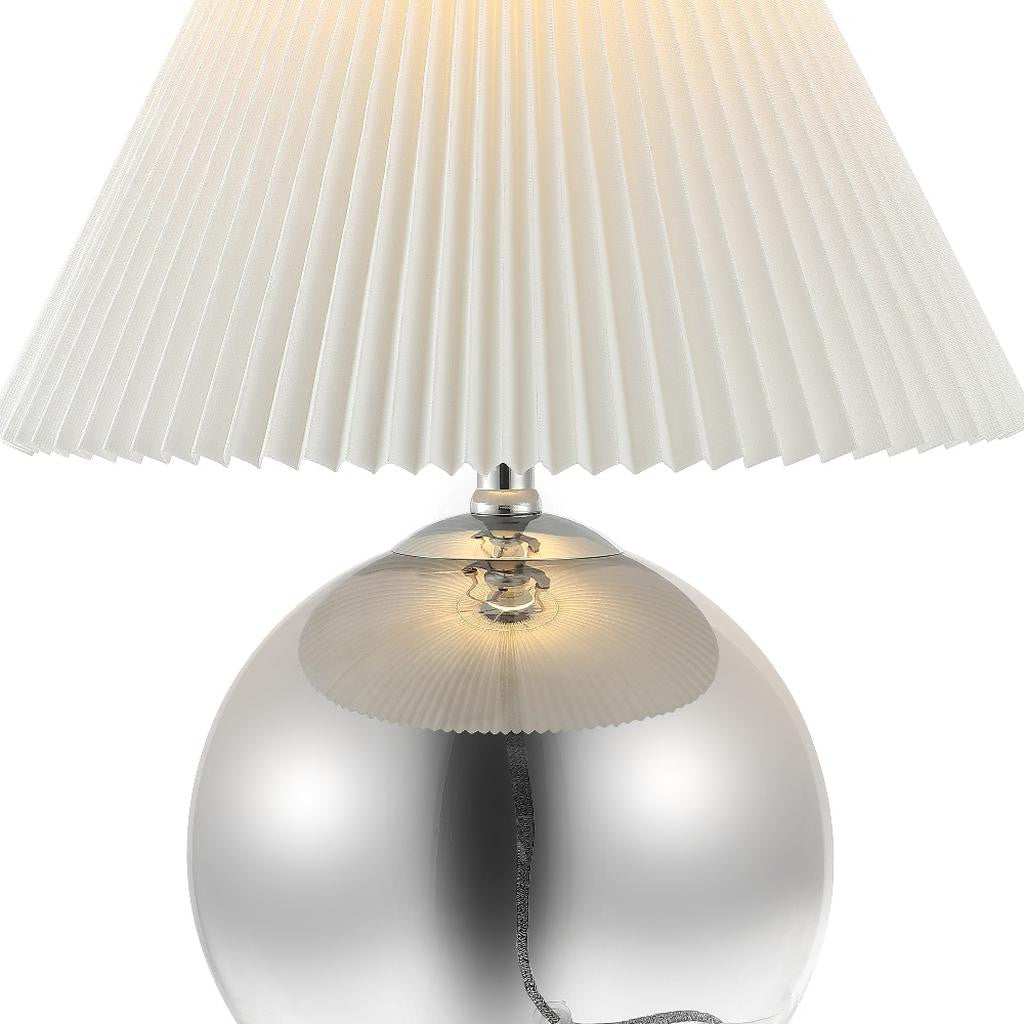 23" Silver Globe Lamp Base With Empire Shade - Lighting