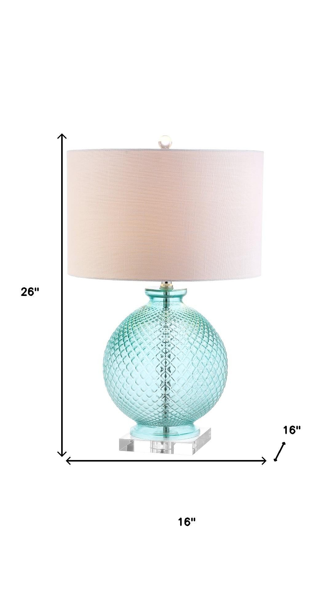 26" Clear Novelty Table Lamp With Drum Shade - Lighting