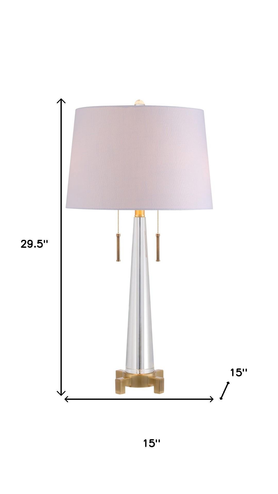 30" Gold Novelty Table Lamp With Empire Shade - Lighting