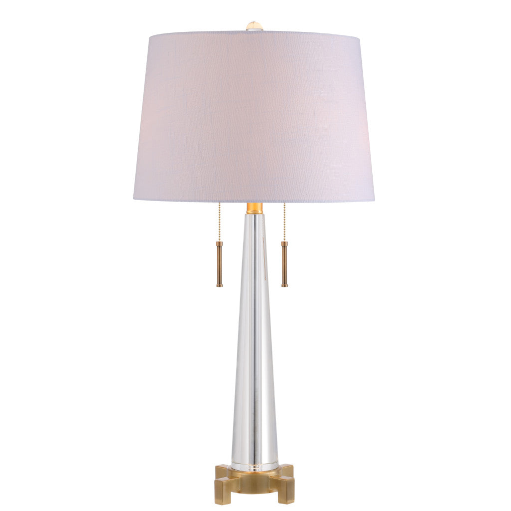 30" Gold Novelty Table Lamp With Empire Shade - Lighting