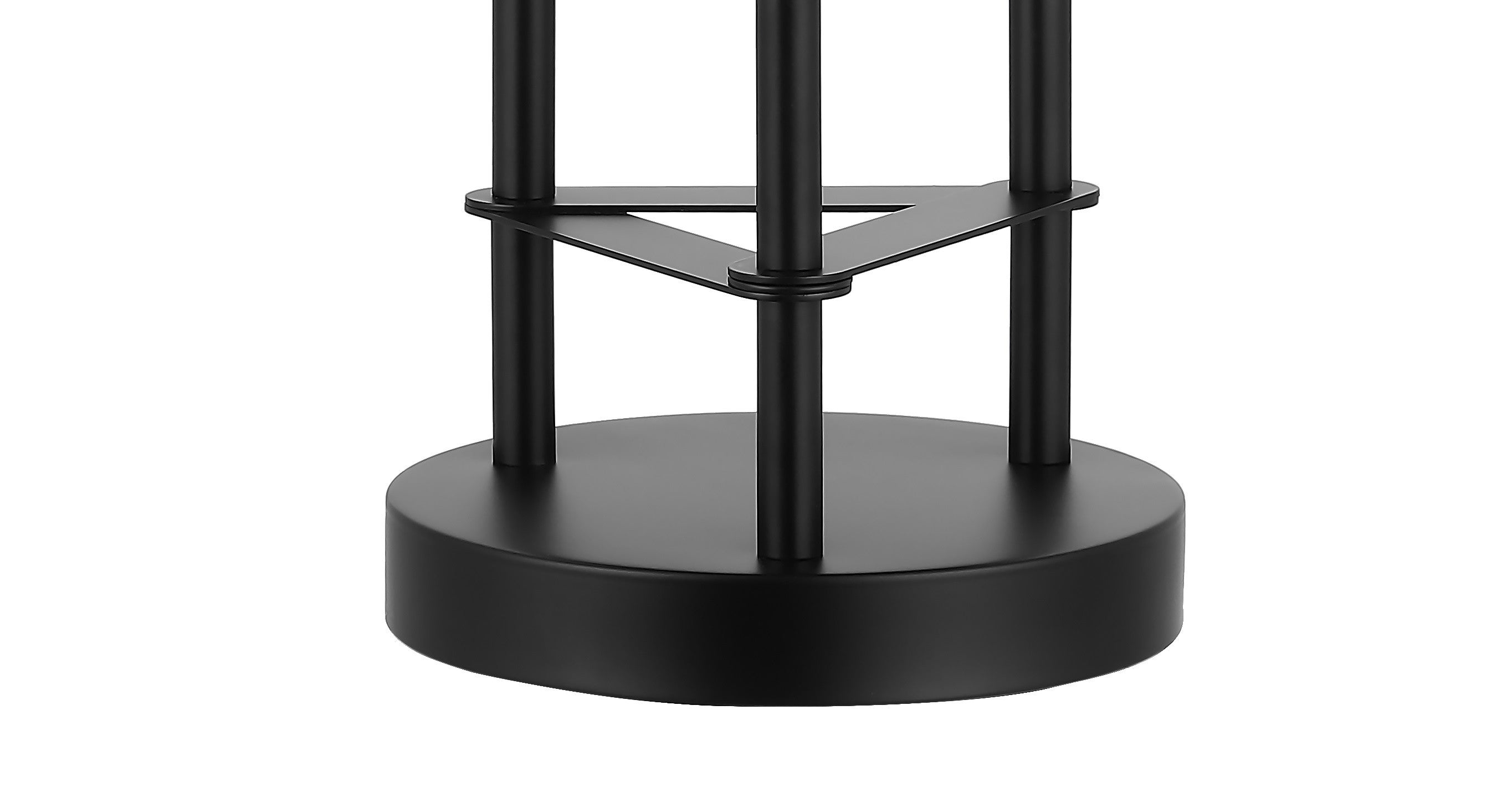 21" Black Three Light Novelty Table Lamp With Cylinder Shade - Lighting