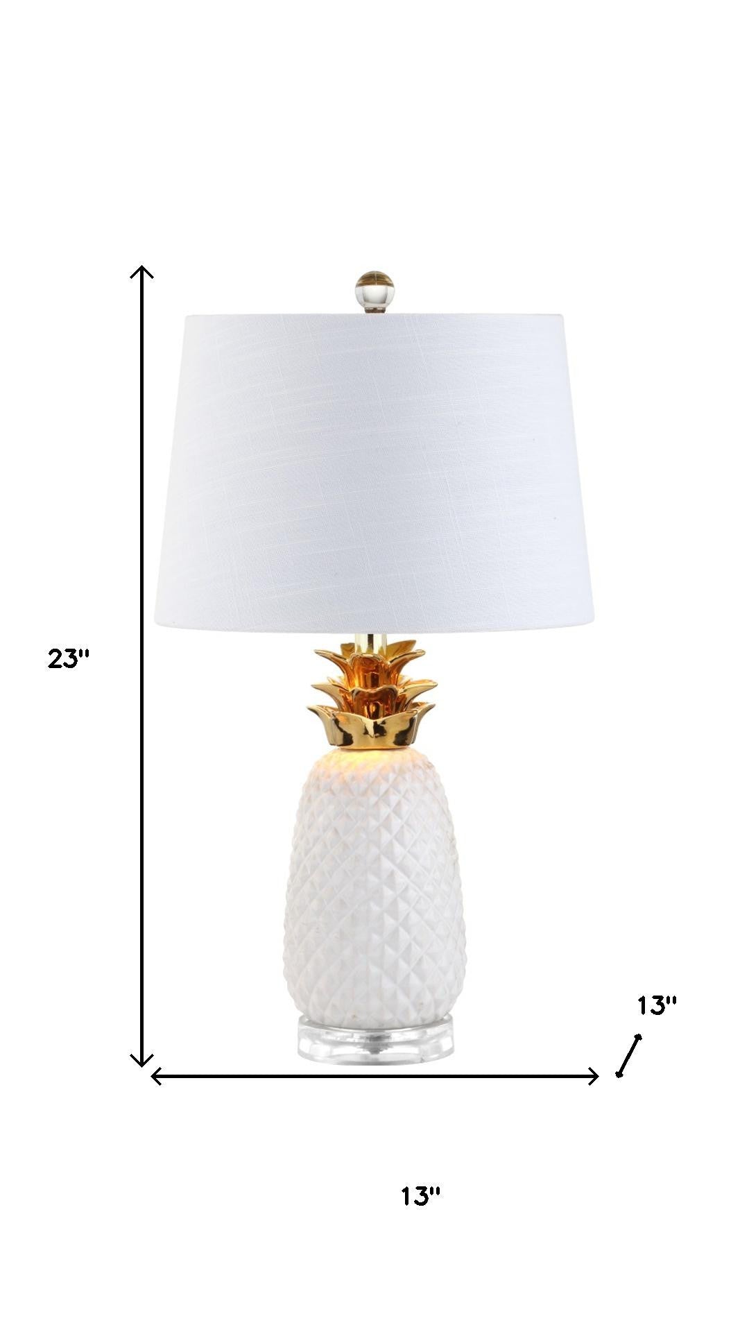 23" Clear Novelty Table Lamp With Drum Shade - Lighting
