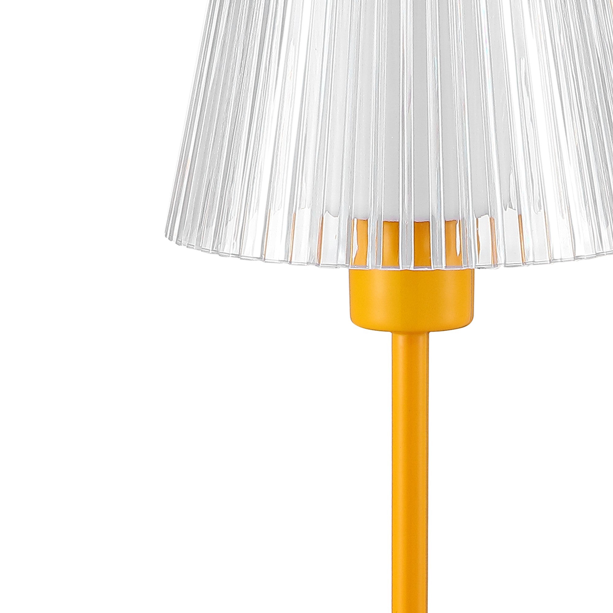 13" Orange USB Table Lamp With Empire Shade - Lighting