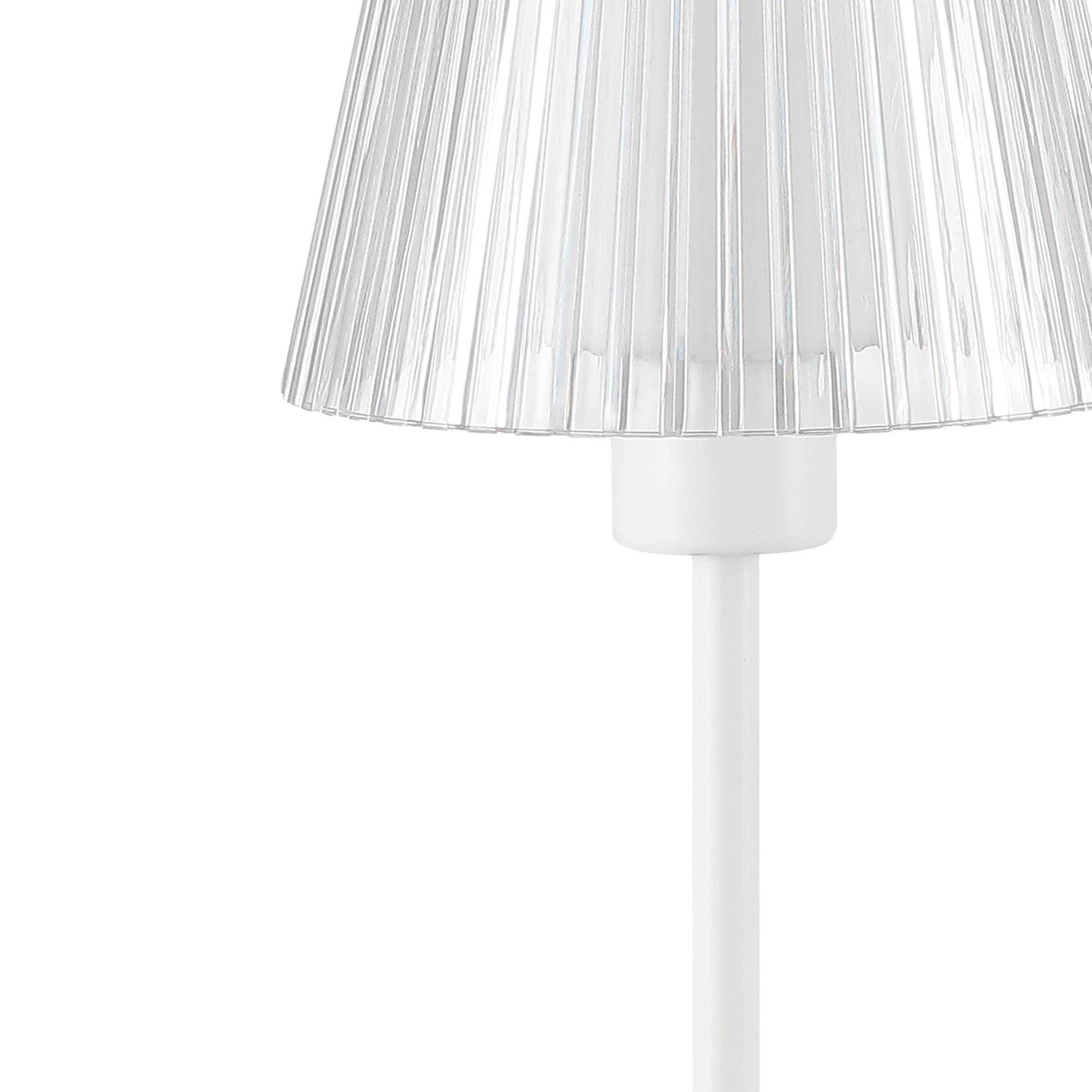 13" White USB Table Lamp With Empire Shade - Lighting