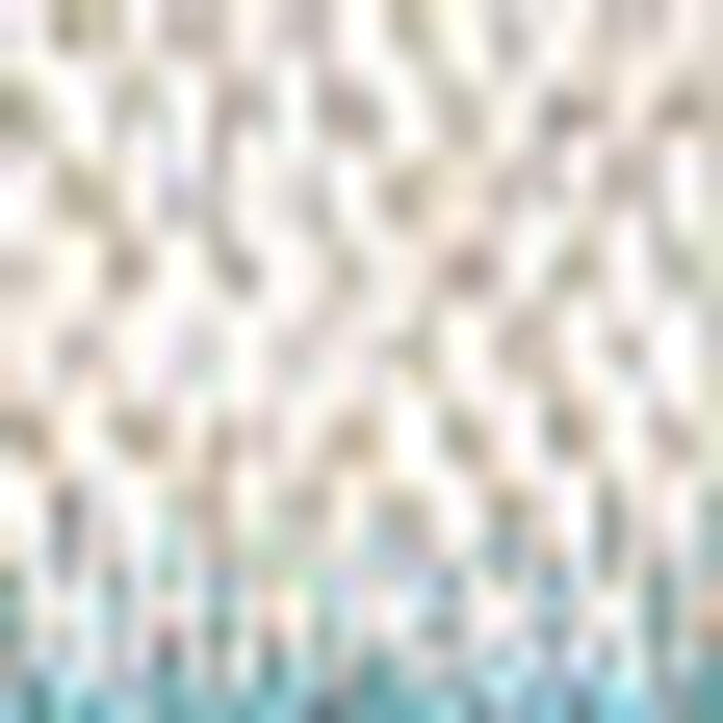 Aqua and cream striped indoor outdoor rug with horizontal line pattern