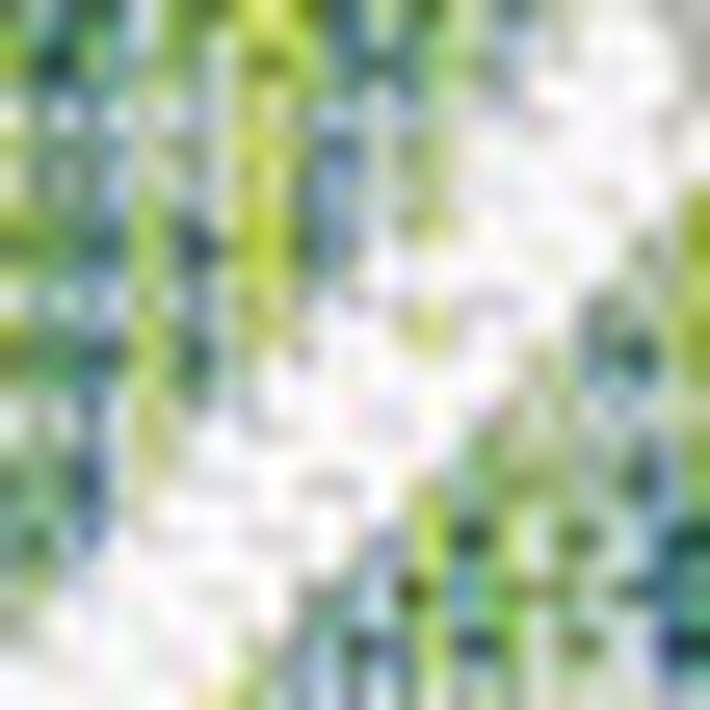 Green trellis area rug with cream diamond lattice pattern, close-up detail