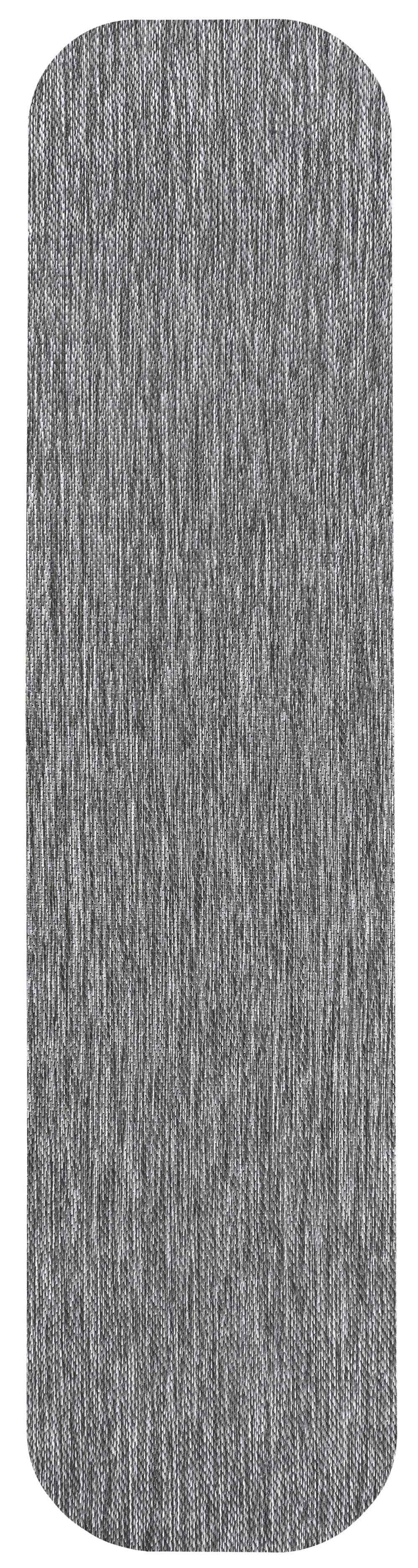 8' Gray Indoor Outdoor Runner Rug
