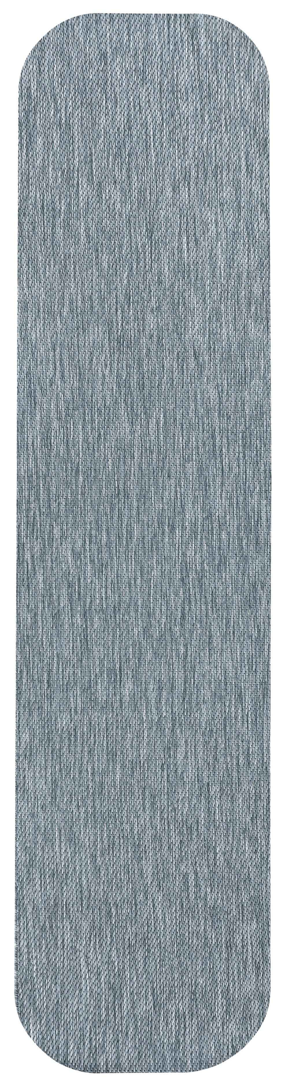 8' Turquoise Indoor Outdoor Runner Rug