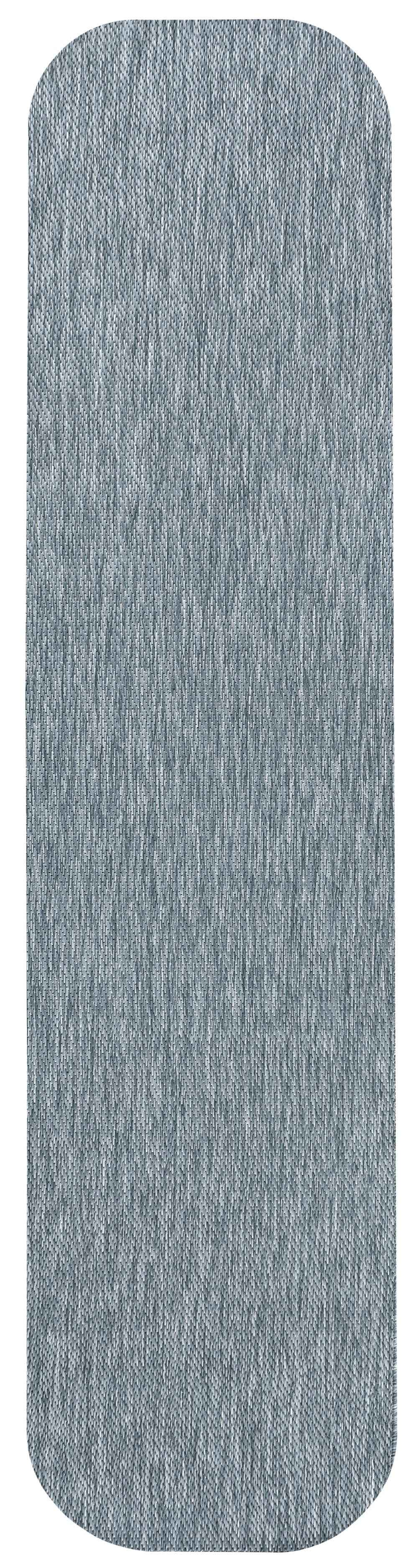 8' Turquoise Indoor Outdoor Runner Rug