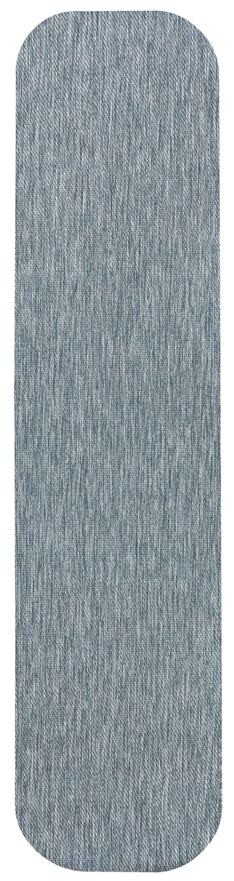 8' Turquoise Indoor Outdoor Runner Rug