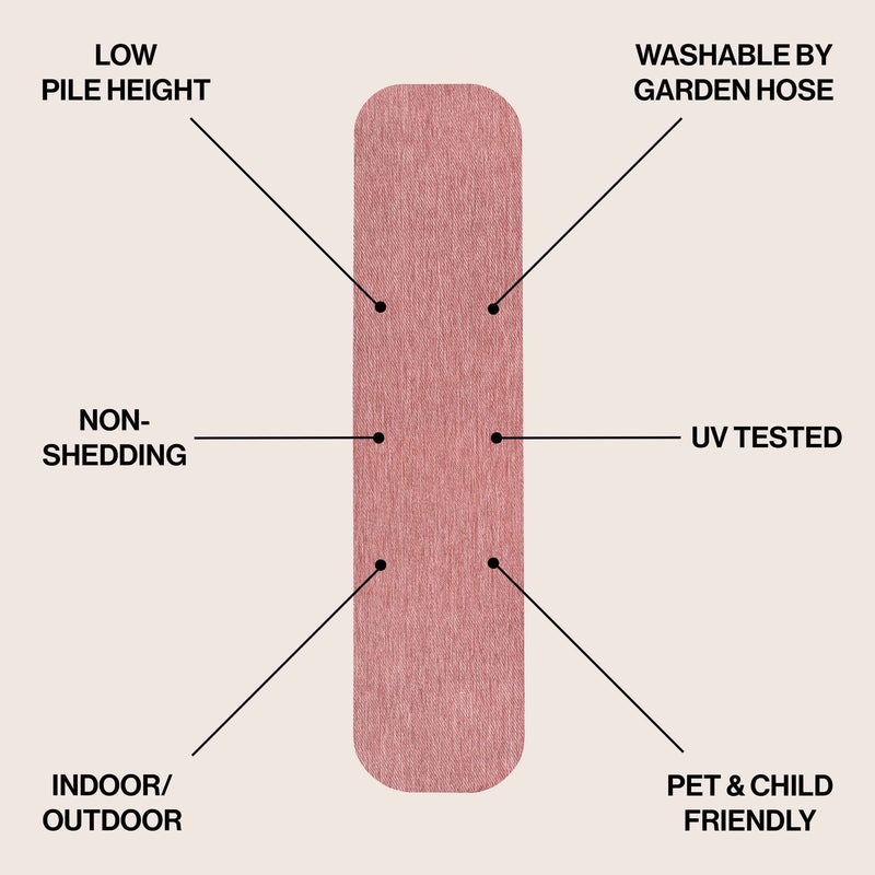 8' Rose Indoor Outdoor Runner Rug