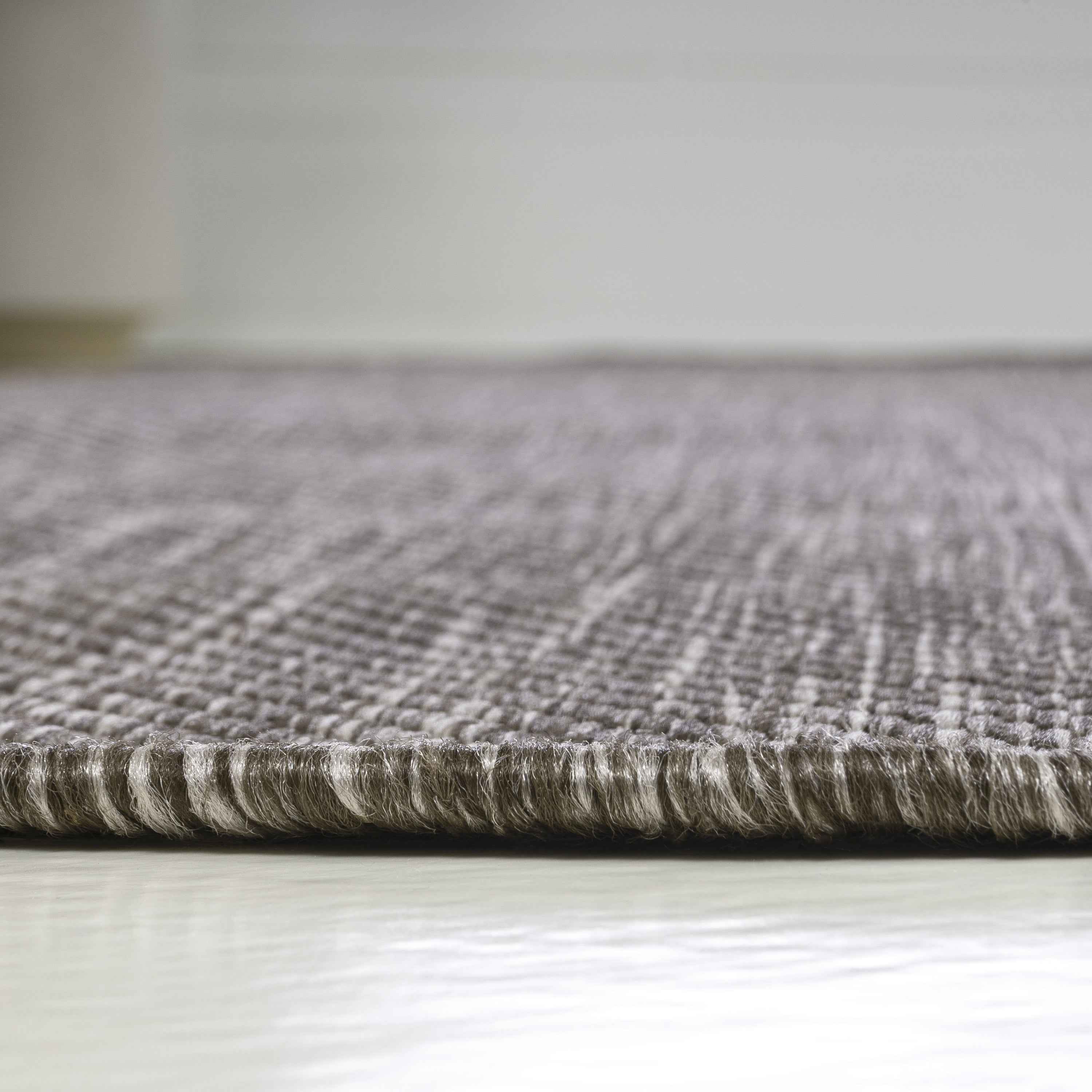 8' Light Brown Indoor Outdoor Runner Rug