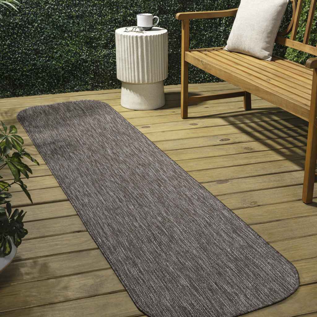 8' Light Brown Indoor Outdoor Runner Rug