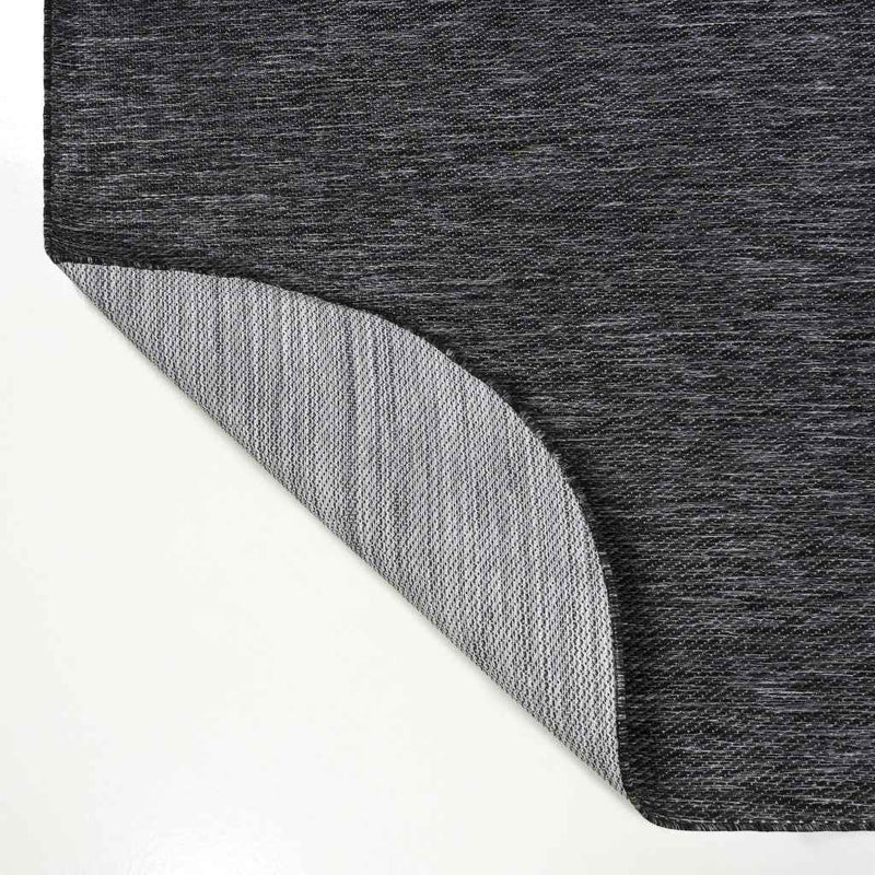 8' Dark Gray Indoor Outdoor Runner Rug