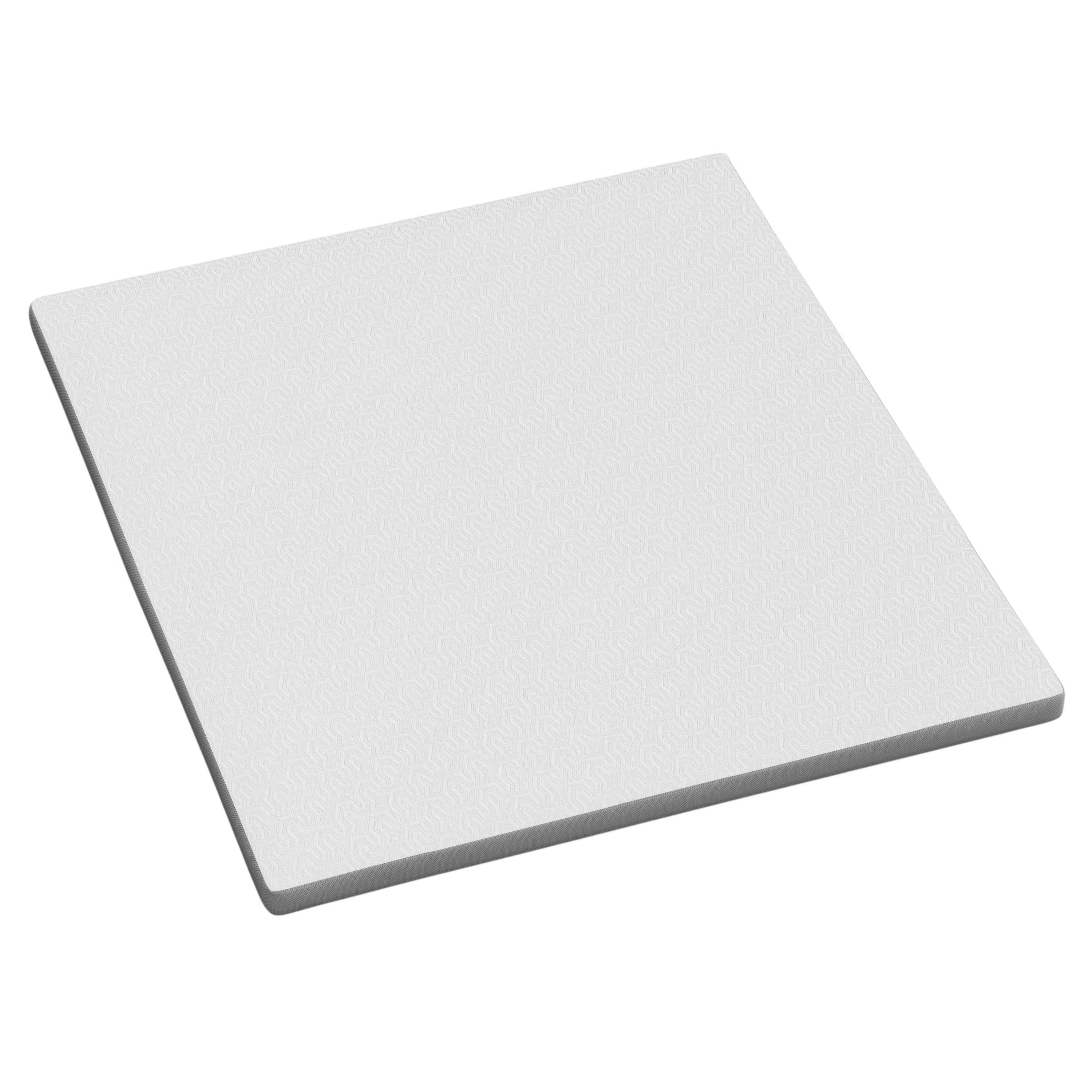 75" White Gel Memory Foam Mattress topper with Removable Cover