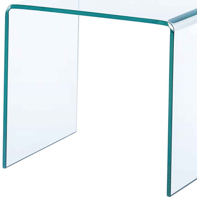 Clear Glass Floor Shelf End Tables