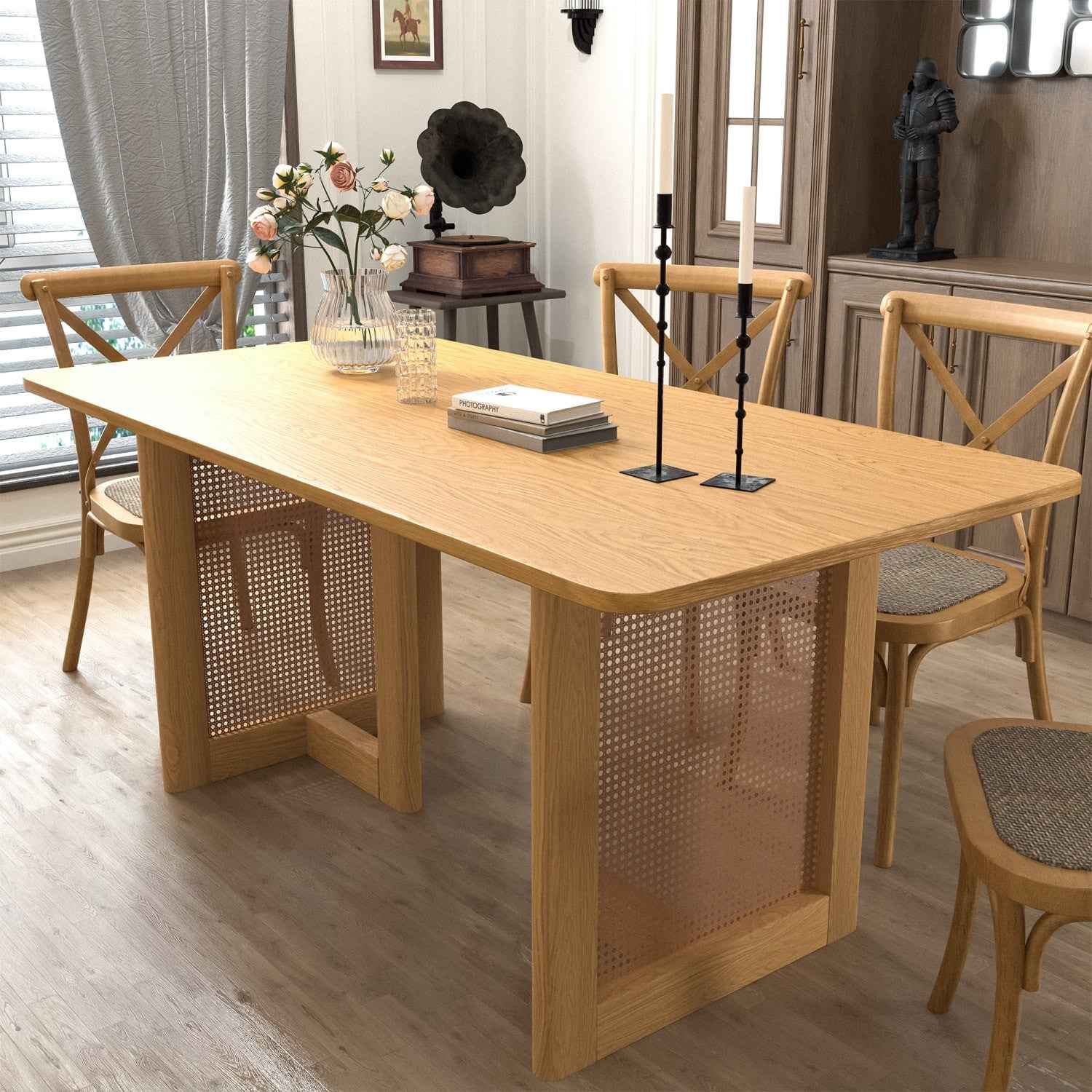 67" Unfinished Wood Square Bar Table