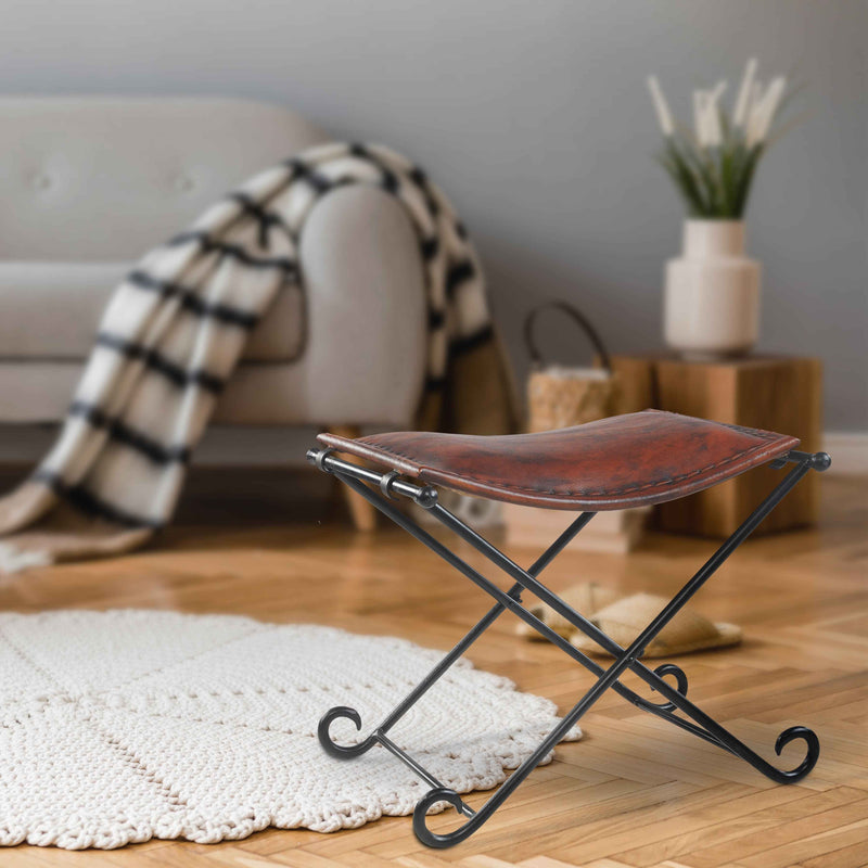 Brown and Black Fabric and Metal Free Form Solid Furniture Set