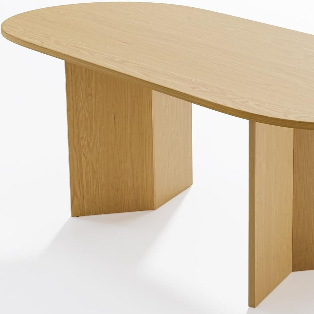 79" Unfinished Wood Oval Bar Table