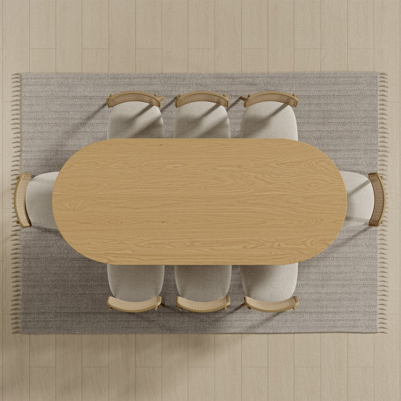 79" Unfinished Wood Oval Bar Table